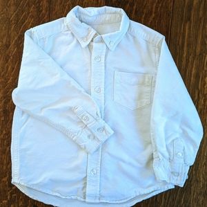 Children's PLACE, 3T Boys white long sleeve button up shirt